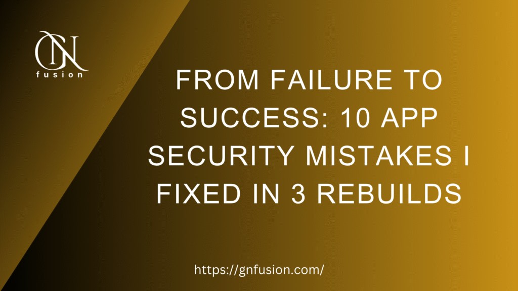From Failure to Success: 10 App Security Mistakes I Fixed in 3 Rebuilds